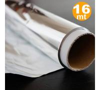 Trade Shop Traesio Aluminium foil for Food 16 m Ultra Resistant Preserving Protection and Cooking