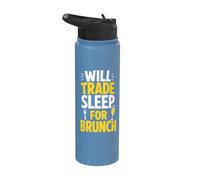 Trade Sleep Brunch Mimosa Graphic Stainless Steel Insulated Water Bottle