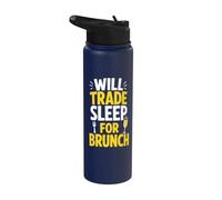 Trade Sleep Brunch Mimosa Graphic Stainless Steel Insulated Water Bottle