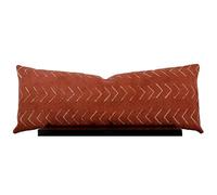 Trade Star 100% Cotton Lumbar Pillow Cover Mudcloth Throw Pillow Case Decoration Geometric Pattern Printed Rustic Boho Throw Cushion Cover Couch Decorative Thick Dhurrie Case (14X36 Inches)