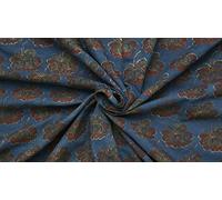 Trade Star Hand Block Print Fabric, Indian Fabric For Dressmaking, Ethnic Cotton Fabric For Scarves Making, Fabric By the Meter (Pattern 11, 3 Meter)