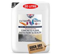 TRADE SUPPLIES UK - Extreme Quick Drying Concrete Floor, Patio Paint & Sealer - Water Based, Durable & long Lasting - Industrial & Domestic Spaces - White 20L