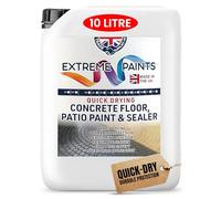 TRADE SUPPLIES UK - Extreme Quick Drying Concrete Floor, Patio Paint & Sealer - Water Based, Durable & long Lasting - Industrial & Domestic Spaces - CREAM, 10L