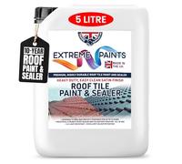 TRADE SUPPLIES UK - Extreme Roof Tile Paint & Sealer - Durable Acrylic Formula, Restores, Protects, Seals Roof Tiles, UV Resistant - BLACK, 5L