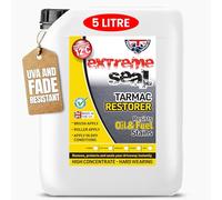 Trade Supplies UK - Extreme Seal Tarmac Restorer - Hard-Wearing Water-Based Solution, Protects Against Oil Stain, Moss, Water Damage & Fading, Ideal for Asphalt & Tarmac Driveways - Black, 5L