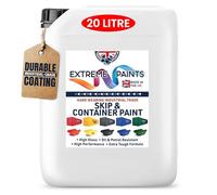 TRADE SUPPLIES UK - Extreme Skip & Container Industrial Paint - High Durability, Gloss Finish, Rust Inhibiting, Heavy-Duty Enamel Paint for Wood, Concrete & Metal - Light Grey, 20L