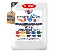 TRADE SUPPLIES UK - Extreme Skip & Container Industrial Paint - High Durability, Gloss Finish, Rust Inhibiting, Heavy-Duty Enamel Paint for Wood, Concrete & Metal - Red, 5L