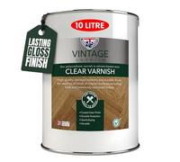 Trade Supplies UK - Vintage Varnish Clear Varnish - Solvent-Based Coating for Interior Wood - Scratch & Spill Resistant, UV-Protected Finish for Floors, Doors, Furniture & Joinery - 10L