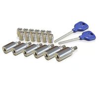 Trade Wooden Sash Window Stop Timber Sash Window Restrictor with Fixings for Traditional Sliding Sash Windows (Chrome, 6 Stops 12 Studs 2 Keys)