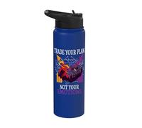 Trade Your Plan Not Your Emotions Funny Day Trader Stainless Steel Insulated Water Bottle
