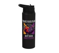 Trade Your Plan Not Your Emotions Funny Day Trader Stainless Steel Insulated Water Bottle