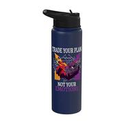 Trade Your Plan Not Your Emotions Funny Day Trader Stainless Steel Insulated Water Bottle