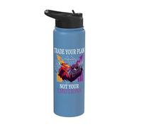 Trade Your Plan Not Your Emotions Funny Day Trader Stainless Steel Insulated Water Bottle