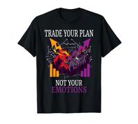 Trade Your Plan Not Your Emotions Funny Day Trader Value Graphic T-Shirt
