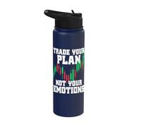 Trade Your Plan Not Your Emotions Trading Investor Trader Stainless Steel Insulated Water Bottle