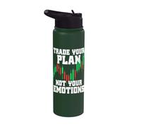 Trade Your Plan Not Your Emotions Trading Investor Trader Stainless Steel Insulated Water Bottle