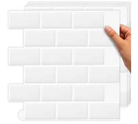 TradeDownCo Peel & Stick Wall Tiles (10 Sheets) - Premium Self-Adhesive Tile Stickers for Kitchen, Bathrooms, Laundry Rooms and More, 12"x12"/30x30cm (Cloud White)