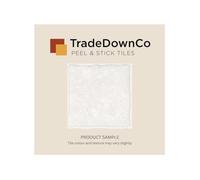 TradeDownCo Peel & Stick Wall Tiles (Glossy Stone White Sample) - 3.9"x3.9"/10x10cm