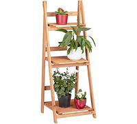tradefirst 3 Tier Plant Stand【|】 Foldable Freestanding House Plants Display Stand For Outdoor And Indoor Plants 【|】 Garden Storage Saver - Premium Quality Bamboo Material