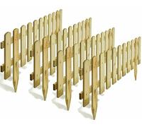 tradefirst 4Pcs Wooden Border Picket Fence Panel Garden Fence Screening Ornaments, Garden Trellis Fence Panels, Garden Edging Border Fence Panels, Wooden Picket Fencing