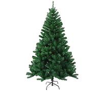 tradefirst 6ft/7ft Artificial Green PVC Christmas Tree / Slim Pencil Green Tree Xmas Decoration for Christmas, Holiday, Wedding, Birthday, Halloween party (6ft Green PVC Xmas Tree)