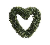 tradefirst Hanging Artificial Topiary Heart Wreath With Hook & Chain Garden Ornaments Outdoor & Indoors, Love Hearts Garden Decorative Home Accessories, Everyday Wreaths, Home Decor