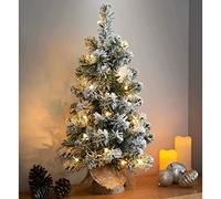 tradefirst Silver Pre-Lit Nordic Spruce Christmas Tree With 25 Warm White Led Lights Pre Lit【 |】Tabletop Christmas Tree A Unique Decor For Your Christmas -2ft