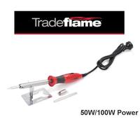 TradeFlame 50w/100w Dual Wattage Power Soldering Iron + 2x Long Life Tips,211123