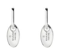 Trademark Earrings with Oval Tag - female - Gucci - Earrings - Gray - ONE SIZE - Accessories ONE SIZE
