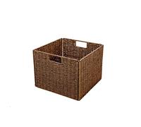 Trademark Innovation Foldable Storage Brown Basket with Iron Wire Frame