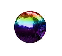 Trademark Innovations Gazing Ball, Stainless Steel, Rainbow, 8 Inches