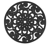 Trademark Innovations TRIV BL Decorative Cast Metal Trivet, Iron, Black