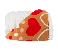 Trademark Poker Lavish Home Fleece Sherpa Throw Blanket-Hearts-Red, 50" x 60"