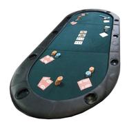Trademark Texas Hold'em Poker Padded Table Top with Cupholders,Green