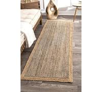 Trademoon Indian Handmade Braided Inner Gray Natural Jute Area Rug, Jute Rug, Living Room, Bedroom, Doormat Rug Size - 2 x 5 Feet (60 cm x 150 cm)