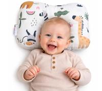 TradeProvider Baby Head Support Cushion for Pram, Pushchair, Stroller, Soft Breathable Cotton Infant Support Pad, Machine Washable Newborn Travel Headrest, Not for Sleep (Safari Adventure)