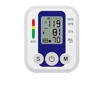 TradeProvider Blood Pressure Monitor Digital Upper Arm BP Machine with Voice Prompt, Double Memory, LCD Display Large Cuff (22-36cm), Heart Rate Hypertension Monitor, Home Use (Blue BPM)