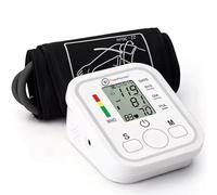 TradeProvider Blood Pressure Monitor for Home Use - Digital Upper Arm BP Machine with Large Cuff (22-36cm), Double Memory, Heart Rate & Hypertension Monitor, LCD Display, USB Cable, AAA Battery