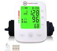 TradeProvider® Digital Blood Pressure Monitor, CE & MHRA Registered,Upper Arm 22-42cm Cuff, 2 * 99 Memory, NHS Nurse Approved LCD Display Pulse & Heartbeat Detector for Home, Pregnancy & Clinic Use