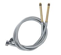 TradeProvider® Flexi Pipes for Taps (2pcs/pack)Kitchen Tap Connector 10M x1/2 Fitting 600mm Long Flexible Hose British Standard Pipe Fittings Flexible Tap Tails Connectors Mixer Taps (103mm brass end)