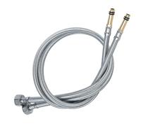 TradeProvider® Flexi Pipes for Taps (2pcs/pack) Kitchen Tap Connector 10M x1/2 Fitting 600mm Long Flexible Hose British Standard Pipe Fittings Flexible Tap Tails Connectors Mixer Taps (52mm brass end)