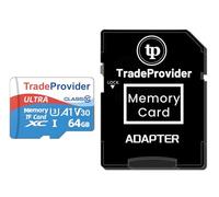TradeProvider TF Memory Card, Up to 140MB/s Read Speed, A1, C10, U3, V30, 4K Video Recording, for Smartphones Drones Tablets Dash Security Cameras (64GB and Adapter, 64GB)