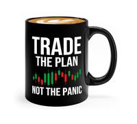 Trader Coffee Mug 11oz Black -Trade the plan - Businessman Financial Advisor Day Trading Stock Market Dividends Investor Finance Profit