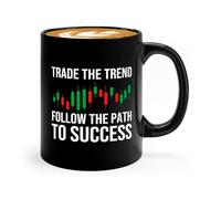 Trader Coffee Mug 11oz Black -Trade the trend - Businessman Financial Advisor Day Trading Stock Market Dividends Investor Finance Profit