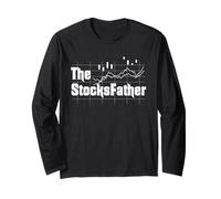 Trader Dad The Stocks Father Stock Broker Trading Chart Long Sleeve T-Shirt