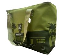 Trader Joe's Large Reusable Insulated Shopping Bag, Olive Green, Heavy-Duty Construction, Zippered Top, Reinforced Handles, Perfect for Groceries and Temperature Control