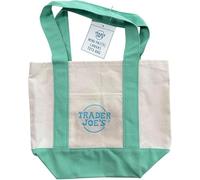 Trader joes Mini Pastel Canvas Tote Bags (1, Mint Green)
