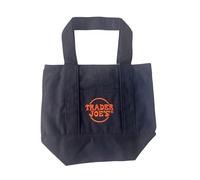 Trader Joe's Mini Tote Shopping Bag Limited Edition Autum Black