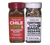 Trader Joe's Seasonings Bundle - Everything But The Bagel Sesame and Chile Lime Seasoning Blends (1 of each)