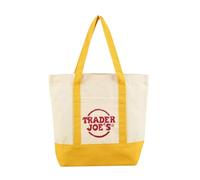 Trader Joes Tote Shopping Bag Cotton Canvas Embroidered Bag, Reusable Grocery Bags, Beach Shoulder Bags, Gifts for Women Girls